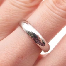 925 Sterling Silver Vintage Classic Wedding Band Ring Size 7.25