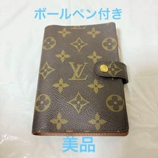Used Louis Vuitton Good Condition Monogram Notebook Cover with Ballpoint Pen