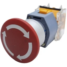 EAO 704.905.4 Emergency Stop Push-Twist Button Maintained 2NC ø22mm, 10A 600V AC