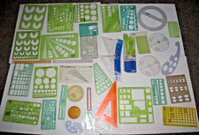 LARGE Lot of 100 Drafting Tools Templates L K WSSFLR
