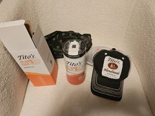 Brumate Tito's IN ANY CAN Hopsulator Trio 12/16oz Can Cooler Tumbler + snap hat!