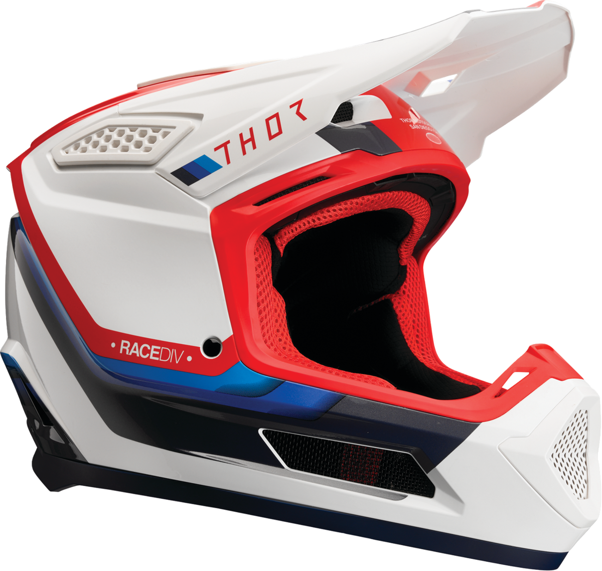 THOR Fleet Helmet - Defy - White/Red/Blue - Medium 0110-9443 | eBay