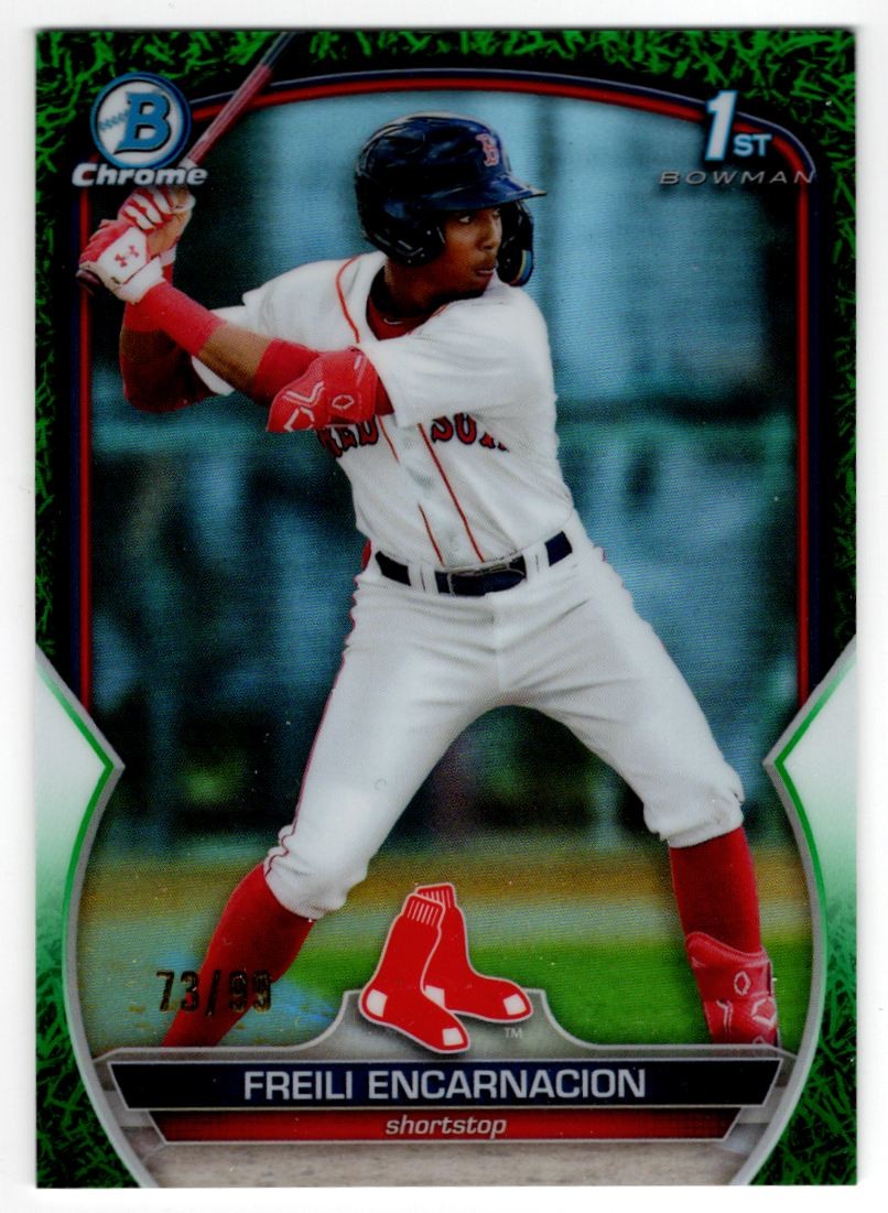 2023 Bowman Chrome Freili Encarnacion #BCP-117 73/99 1st Bowman Green Grass