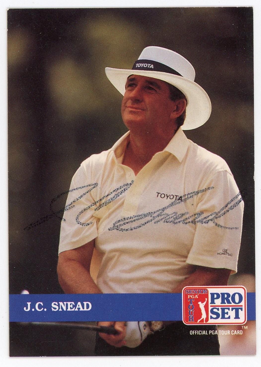J.C. Snead-Signed 1992 Pro Set Senior PGA Tour #216 Card