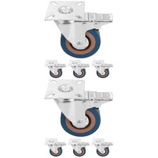 2 PCS Cabinet Wheels Heavy Duty Swivel Casters Mini Industrial Plate