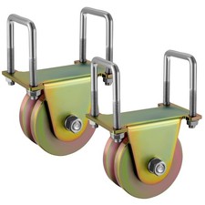 4" Sliding Gate Rollers Wheel 2 Pack V Groove Slide Wheel 1-3/4" Width with U...