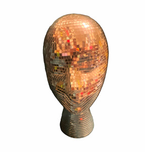 Silver Mirrored Mosaic Disco Tile Head