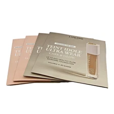 Lancome Teint Idole Ultra Wear Care & Glow Foundation & Serum Sample Cards 2ea
