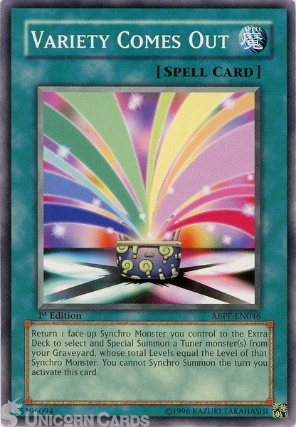 ABPF-EN046 Variety Comes Out Common 1st Edition Mint Yu-Gi-Oh! Card