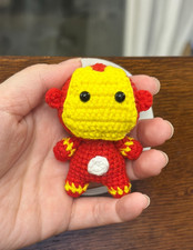 Crochet Iron Man Marvel keychain superhero plushie Amigurumi Stuffed Doll