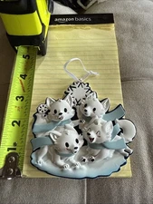 Fox Family of 4 Personalizable  Christmas Ornament Polar X