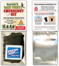 Running Wet Fart Emergency Kit Novelty Joke Gag Gift Training Cross Country Card