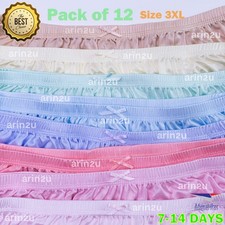 12 Vintage Shiny Glossy Soft Nylon Panties Plus Size 3XL Underwear Full Cut Brie