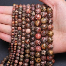 Wholesale Smooth Natural Stone Beads Round Loose Beads 4mm 6mm 8mm 10mm DIY