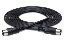 Hosa MID-320BK 5-Pin DIN to MIDI Cable, 20 Feet 20 Feet, Black