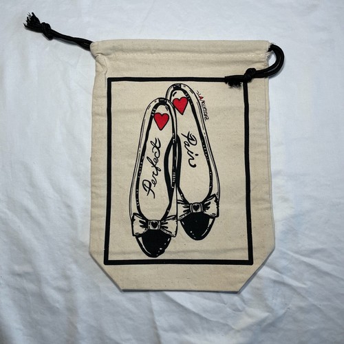 BRIGHTON 3pc Canvas Drawstring Bags Set Travel Storage Jewelry Logo Print - NEW - Picture 3 of 4