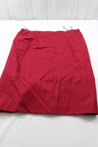 D4053 Markenlos Jupe 46 Rouge Unicolore Bien - Photo 1/1