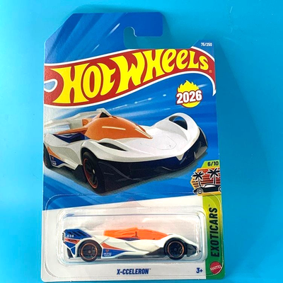 【激レア】Hotwheels Color Racers HOT WHEELS 2026 X-CCELERON WHITE 75/250 JJH43 EXOTICARS NEW MODEL