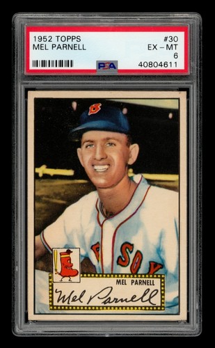1952 Topps Set-Break # 30 - Mel Parnell PSA 6 EX-MT