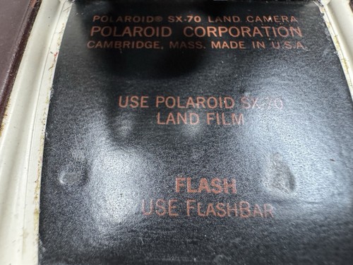 Polaroid SX 70 Land Camera Model 2 White/biege Body With Leather Case - Picture 8 of 16