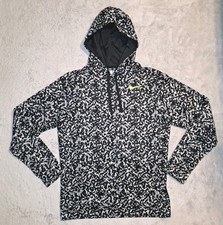 Nike Hoodie Mens Medium Gray Camo Therma-Fit Pullover Athletic Swoosh 717107-012