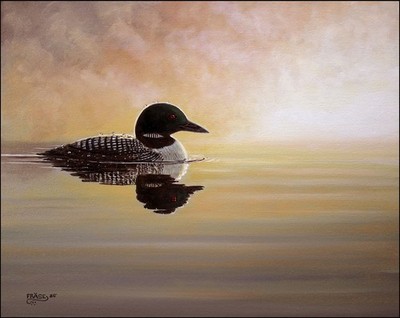 FRASE ORIGINAL OIL PAINTING LOON BIRD ART DUCK STAMP ARTIST