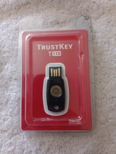 FIDO2 U2F Security Key Passkey Two-Factor Authentication (2FA) USB Black 