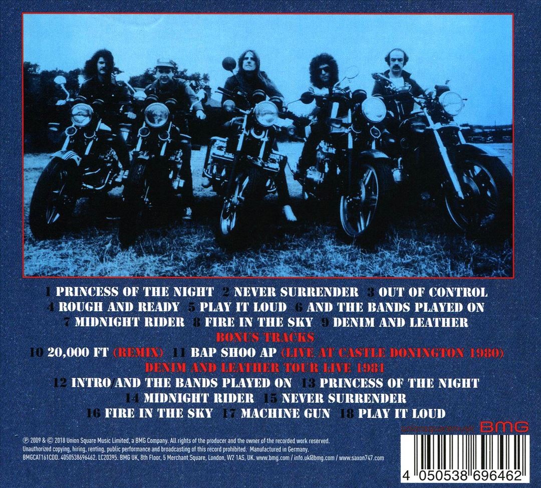 Saxon Denim And Leather New Cd