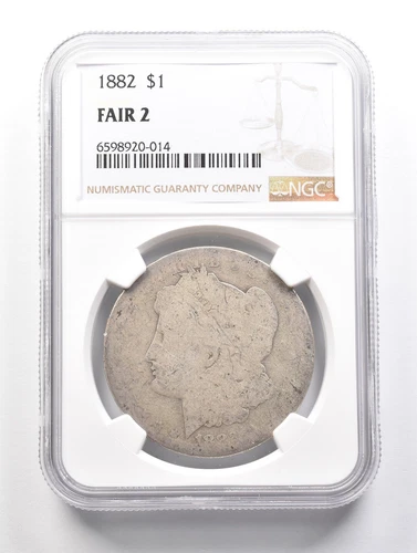 LOWBALL 1882 Morgan Silver Dollar NGC Low Ball FR2 FR-2 Fair Pocket Piece *844