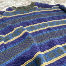 Vtg Old Glory Sweater Mens Sz XL Made In USA Multi Colored