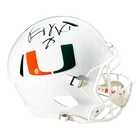 Vince Wilfork Signed Miami Hurricanes Speed Full-Size White Replica Football Hel