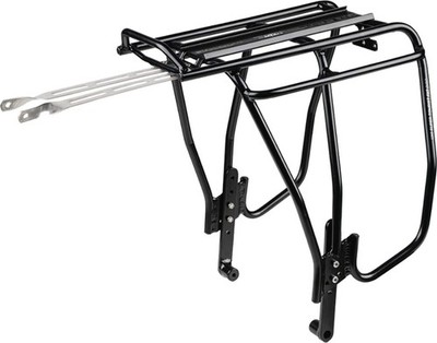 Topeak Uni Super Tourist Fat MTX 2.0 Rear Rack (TA2152B)   57 lbs Capacity, Adju