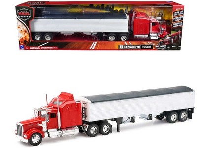 Kenworth W900 Grain Truck Red and White 