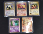 New ListingLot of 5 Played Vintage Holo Pokemon Cards Japanese Snorlax, Flareon Etc.