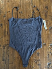 Skims Women's High Cut Fits Everybody Cami Thong Bodysuit AP-BST-0066 Onyx Med