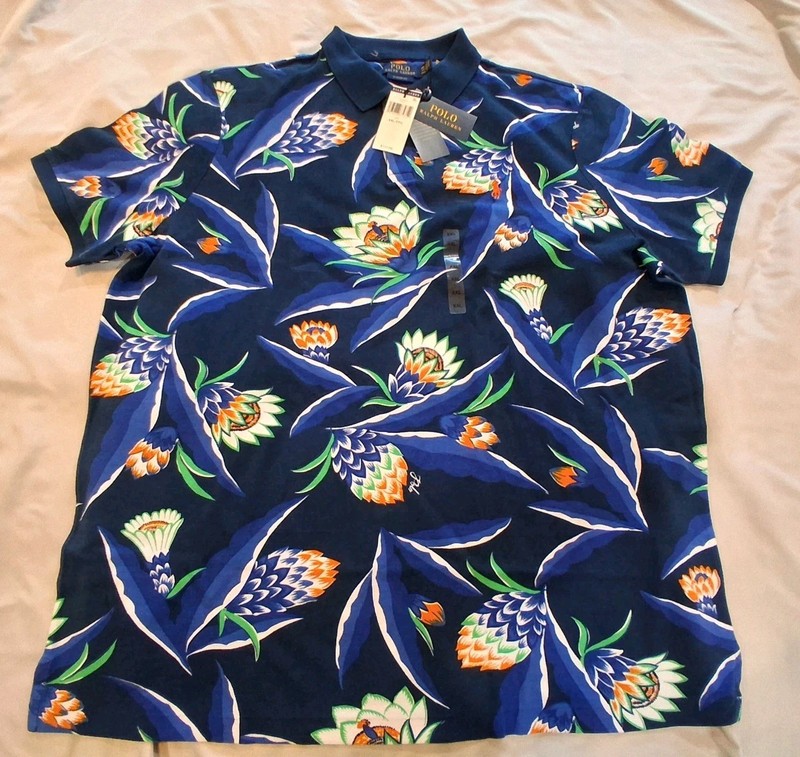 New Ralph Lauren Polo Mens 2XL  Hawaiian Style Casual NWT 