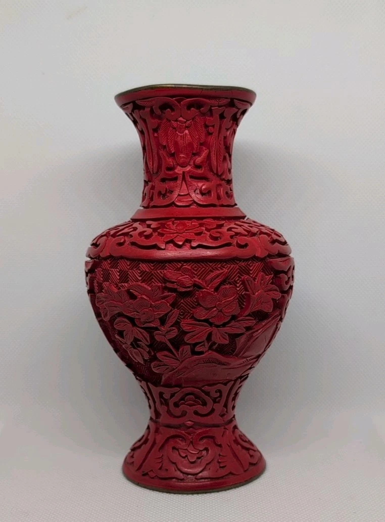 黄铜蓝色中国古董花瓶| eBay