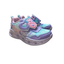Skechers Girls Heart Lights - Lovin Reflection Sneakers, Clouds/Hearts, Size 9