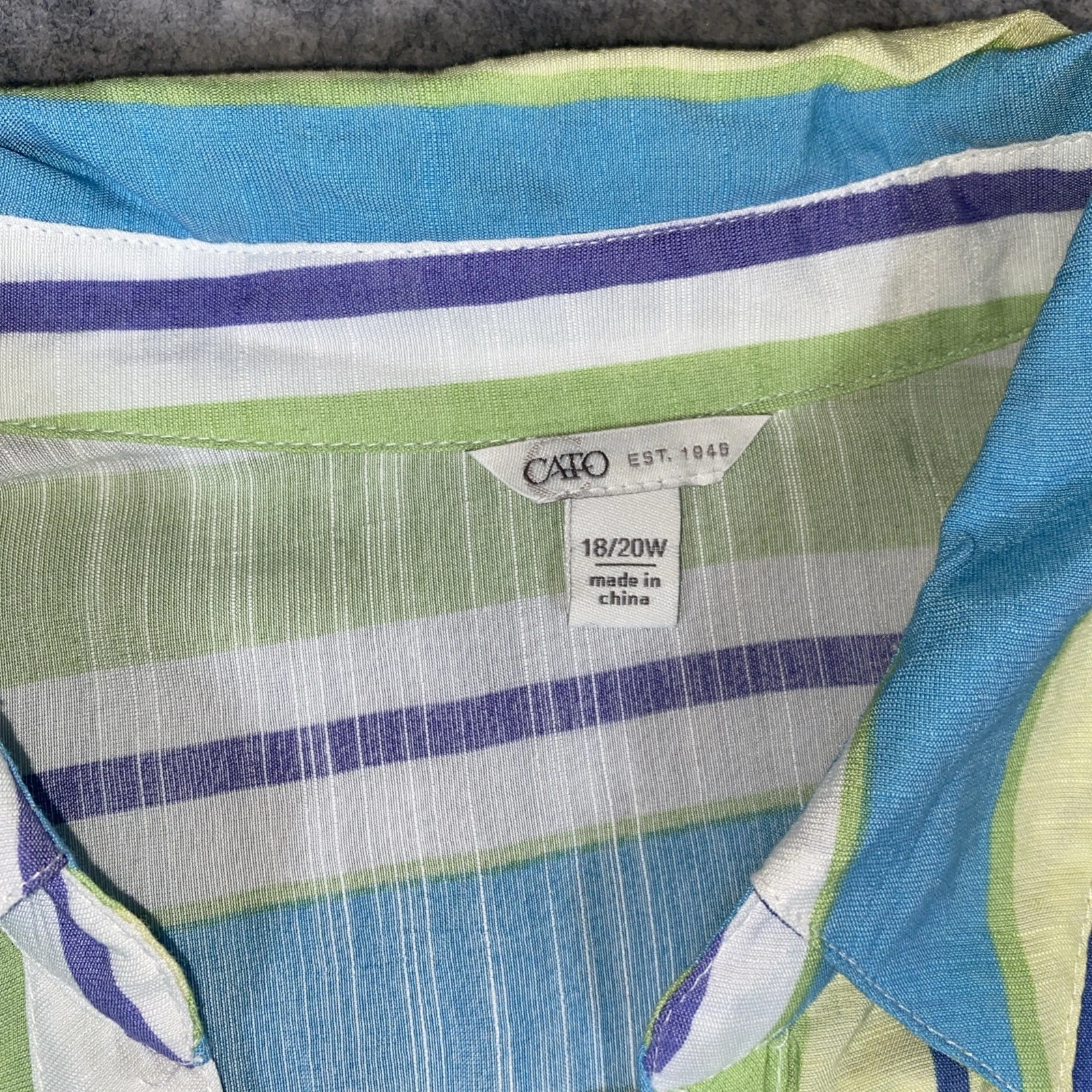 VETEMENTS Abito Cato Cravatta Vita 18 20W Bottoni davanti Verticali Righe Scollo a V Primaverile Colorato