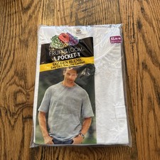 Vtg Fruit Of The Loom Tee T Shirt Mens Sz XL 2001 White 1 Pack New
