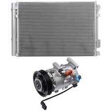 For 2012 2013 Kia Rio 1.6l Aluminum Ac Condenser Ac Compressor Cooling Kit