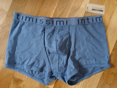 Intimissimi Microfiber Trunk Denim Blue Blend Sz L Italian Brand Men's Underwear