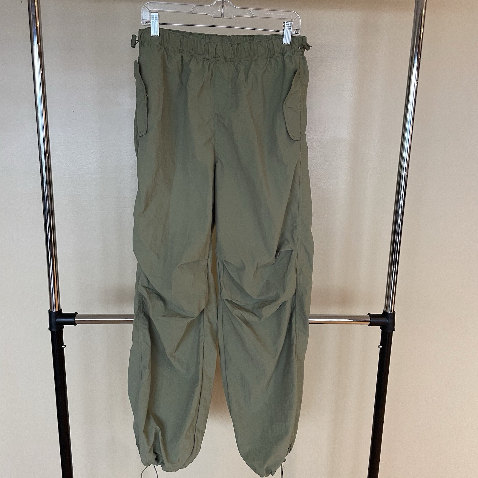 Love Tree Women's Olive Green Parachute Pants Size Large
