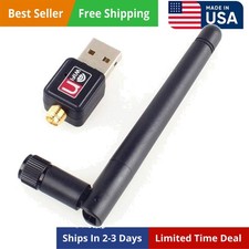 AC600 Mbps Dual Band 2.4/5Ghz Wireless USB WiFi Network Adapter w/Antenna 802.11