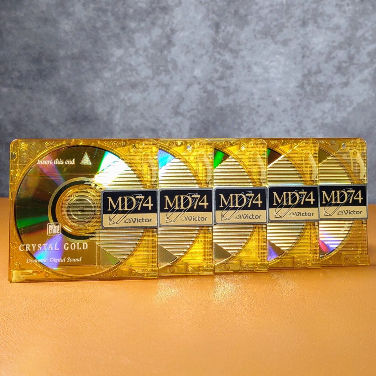 Set of 5 Victor (JVC) Crystal Gold Mini Discs, 74 Minutes Set of 5 Victor (JVC) Crystal Gold Mini Discs, 74 Minutes