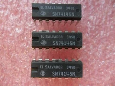 SN74145N 74145 IC BCD TO DECIMAL DECODR DRIVER 16-PIN DIP (LOT OF 3)