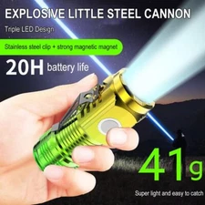 3Eyes Mini Flashlight Flash Super Power Waterproof Outdoor Travel  Z9Y5
