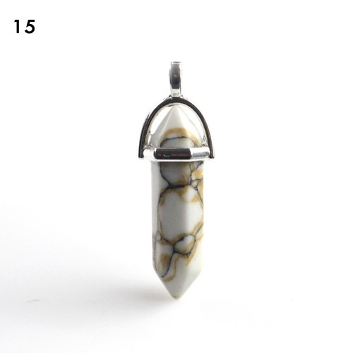 Crystal Quartz Point Hexagonal Healing Pendant Chakra Necklace Gemstone~ - Picture 19 of 56
