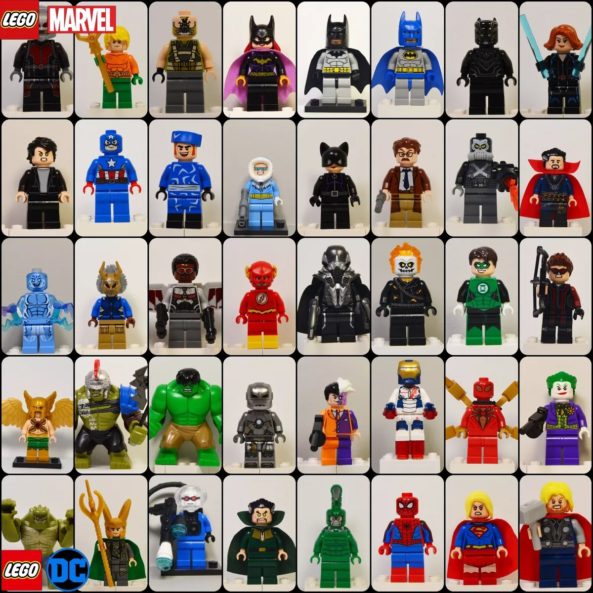 Lego Super Heroes Minifigures Lot DC/Marvel (You Choose!) Hulk, Batman,  Thor..