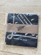 Red Wing Shoes Cotton Bandana USA Handkerchief 21X21 inches New Black